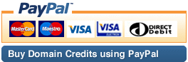 Buy Domain Credits using PayPal